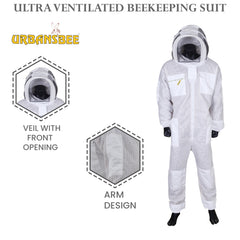 Tuta Ventilata da Apicoltore con rotondo velo bianca