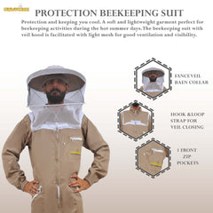 Tuta apicoltore cotone con cappello rotondo
