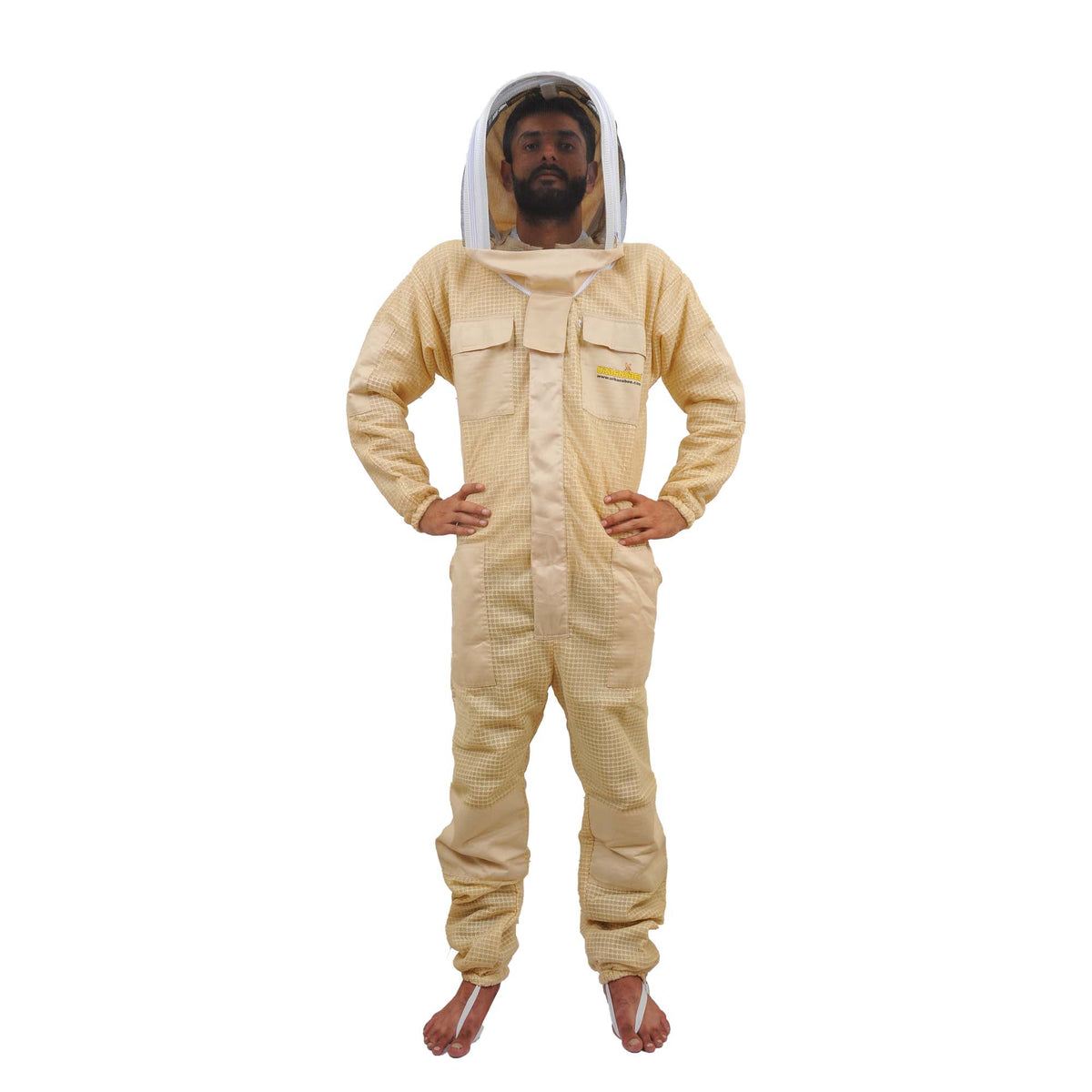 Beekeeping Suit 3 layers ventilated Anti-sting for bees with Astronaut fencing veil