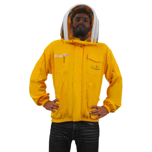 giacca apicoltore cotone con velo rotondo