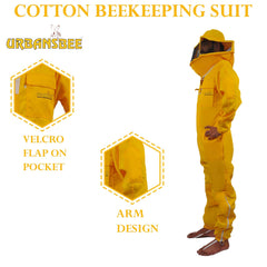 Costume d'apiculteur en coton avec chapeau carré Urbansbee