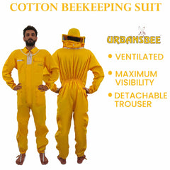 Costume d'apiculteur en coton avec chapeau carré Urbansbee