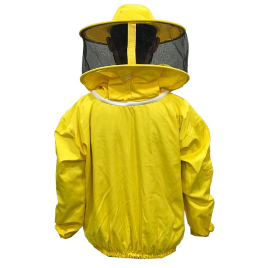 tuta da apicoltore bianca con velo rotondo