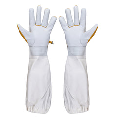 Goatskin Beekeeping Gloves with Extended Elasticated Sleeves Beekeeping Gloves, Goatskin With Ventilated Cuffs