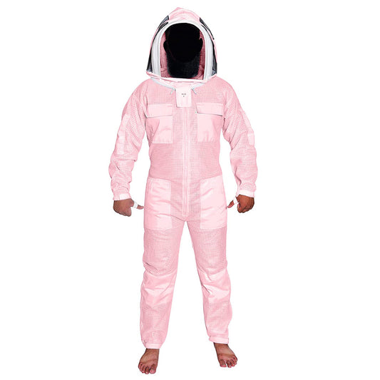 3 Layers Ventilation Beekeeping Suits with Fancy Veil Beekeeping Suit Ventilated Super Cool Air Mesh with Fencing & Round for men and women