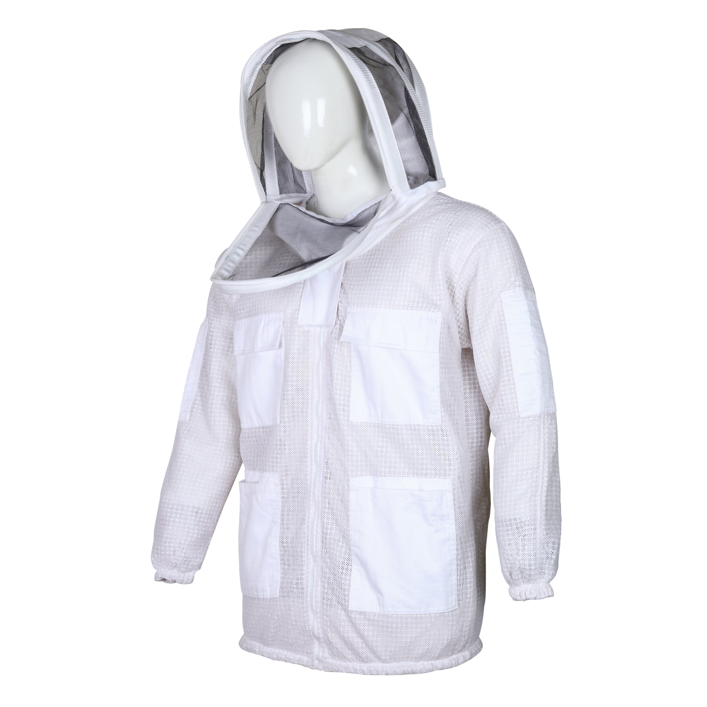 giacca apicoltore bianca ventilata con maschera rotonda