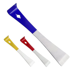 Raschietto in acciaio inox per apicoltura, utensile multifunzionale disponibile in tre colori.